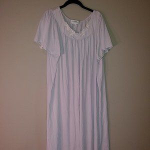 Silky and soft Miss Elaine Short-Sleeved Nightgown from Macy's - Light Pink